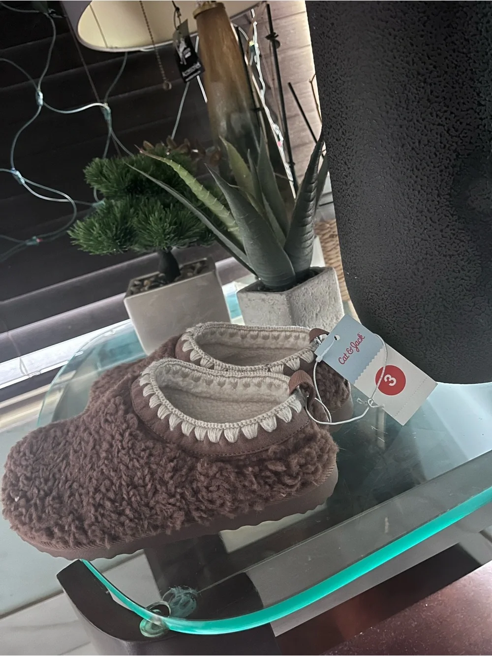 Cozy Brown Sherpa Slippers